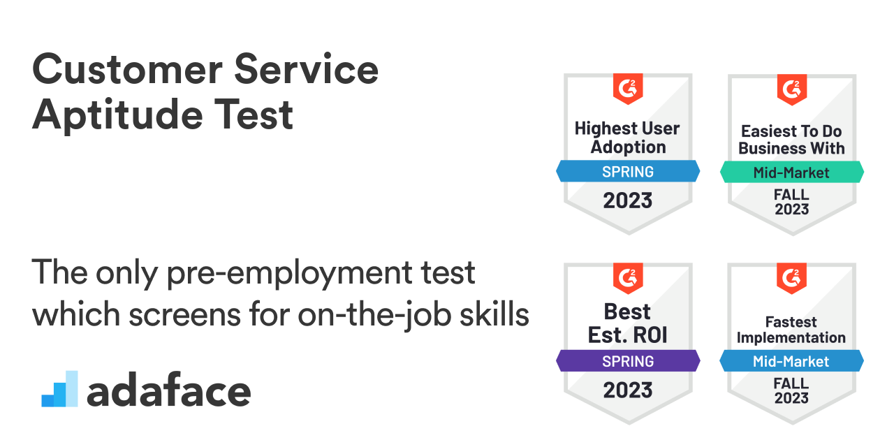 Taleo Adapt Service Test Customer Service Aptitude Test | Candidate screening assessment - Adaface