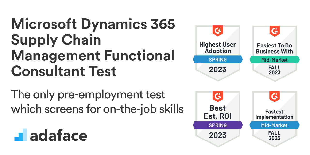 Microsoft Dynamics 365 Supply Chain Management Functional Consultant Test