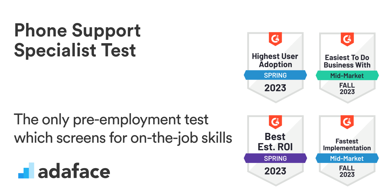 Phone Support Specialist Test - Evaluate Customer Support Skills