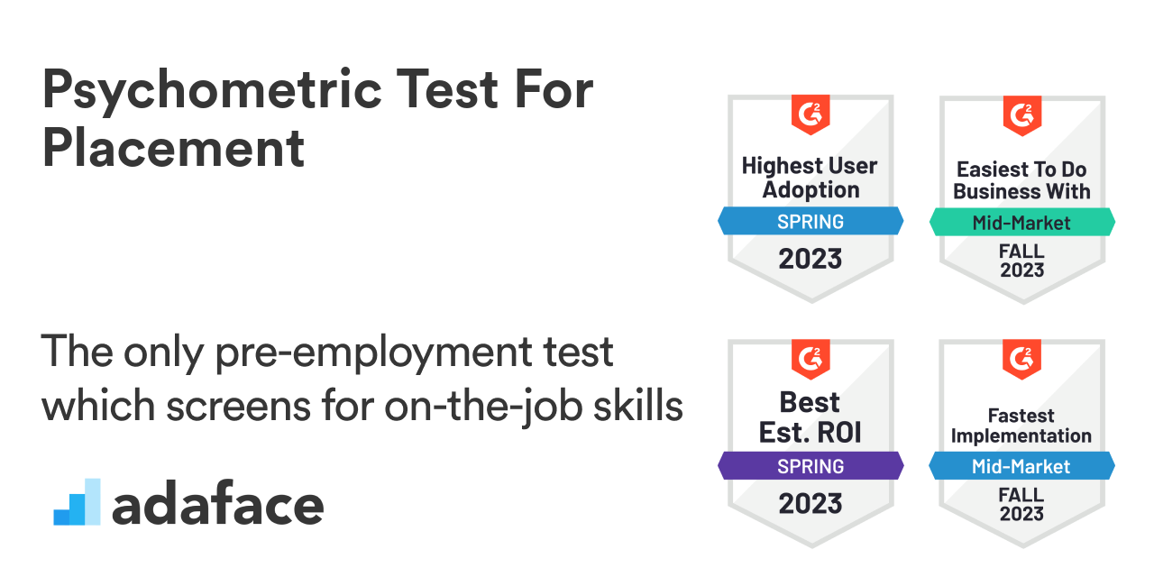Psychometric Test For Placement | Candidate screening assessment - Adaface