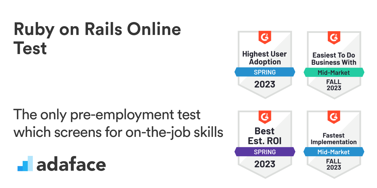 Ruby on Rails Online Test | Candidate screening assessment - Adaface