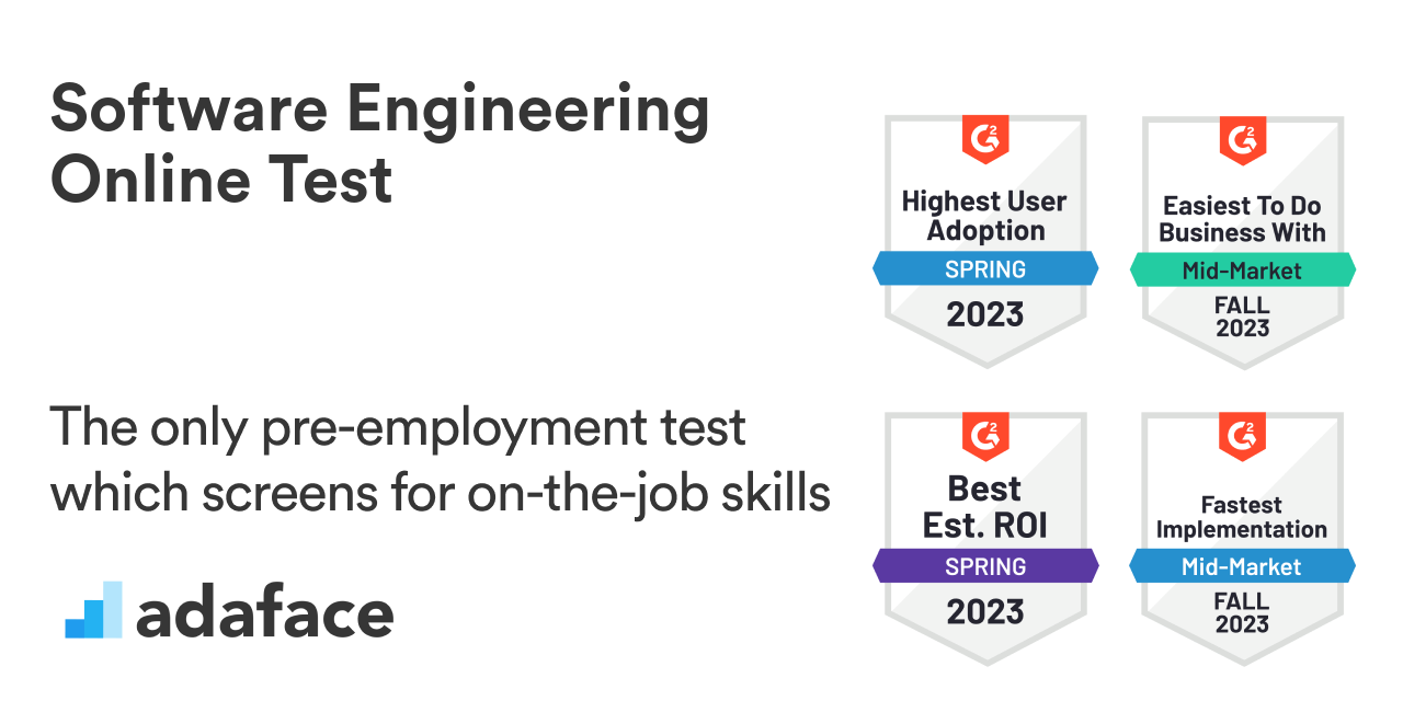 Software Engineering Online Test Candidate screening assessment Adaface