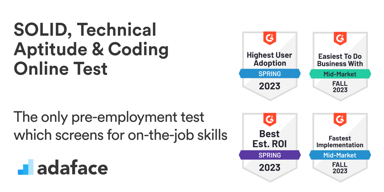 SOLID, Technical Aptitude and Coding Online Test | Candidate screening ...